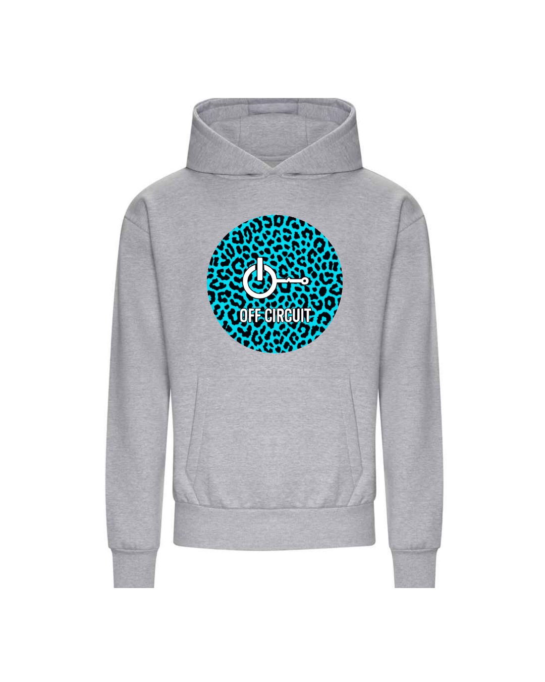 Off Circuit Blue Leopard Print Hoody