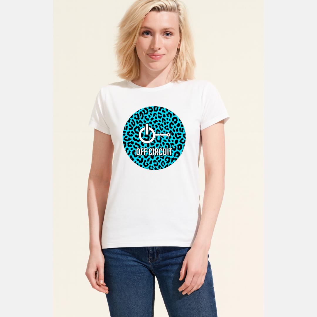 Off Circuit Blue Leopard T - Ladies